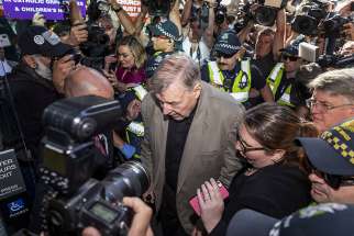 Australian Cardinal George Pell arrives at the County Court in Melbourne Feb. 27, 2019. Cardinal Pell was jailed after being found guilty of child sexual abuse; the Vatican announced his case would be investigated by the Congregation for the Doctrine of the Faith.