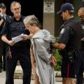 Toronto police arrest pro-life protester Linda Gibbons outside of the Hillsdale Abortion Clinic, on June 11. 