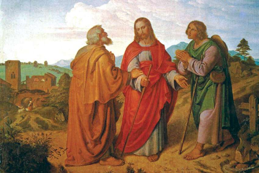 Joseph von Führich’s 1837 painting of the disciples meeting Jesus on the road to Emmaus.