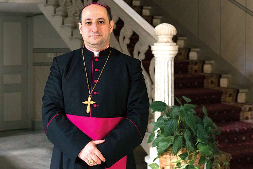 Syriac Catholic Bishop Paulos Antoine Nassif poses for a photograph Jan. 26 at the Syriac Catholic Archbishopric in Beirut. Nassif, ordained Jan. 23, will lead the first apostolic exarchate for Syriac Catholics living in Canada, with the jurisdiction based in Montreal and Laval, Que.
