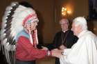 In 2009, National Chief of the Assembly of First Nations Phil Fontaine met Pope Benedict XVI in an audience at the Vatican.