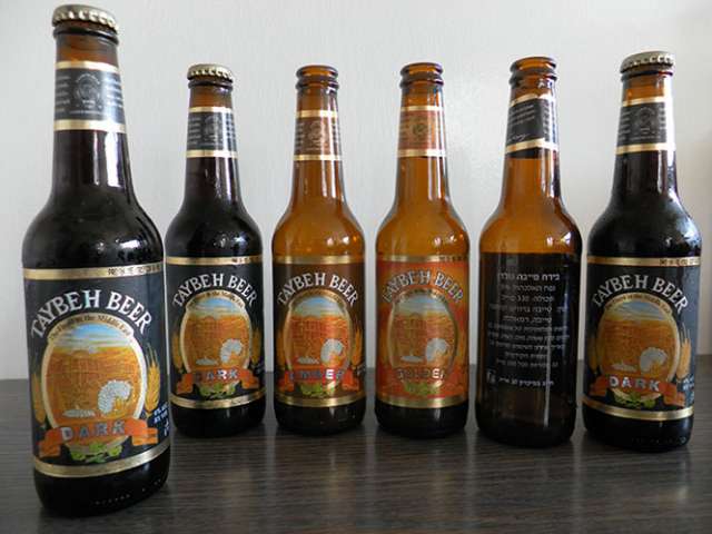 Taybe beer in three varieties - Dark, Amber, Golden.
