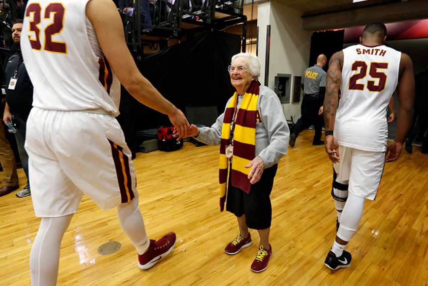 Sr. Jean has been chaplain of the Loyola men’s basketball team since 1994 and is the newest member of the school&#039;s sports hall of fame