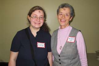 Young women and religious sisters pair up for spiritual mentorship during the Lenten Listening retreat. 