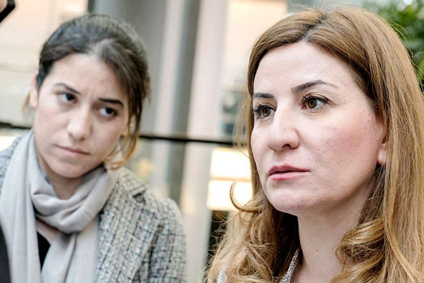 Vian Dakhil, right, the only Yazidi Kurd member of Iraq&#039;s Parliament, will not likely be able to accept her Lantos Human Rights Prize in Washington D.C. in person due to U.S. President Donald Trump&#039;s recently imposed travel ban.