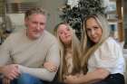Teenage model Annika Van Vliet with father Troy and mother Lisa.