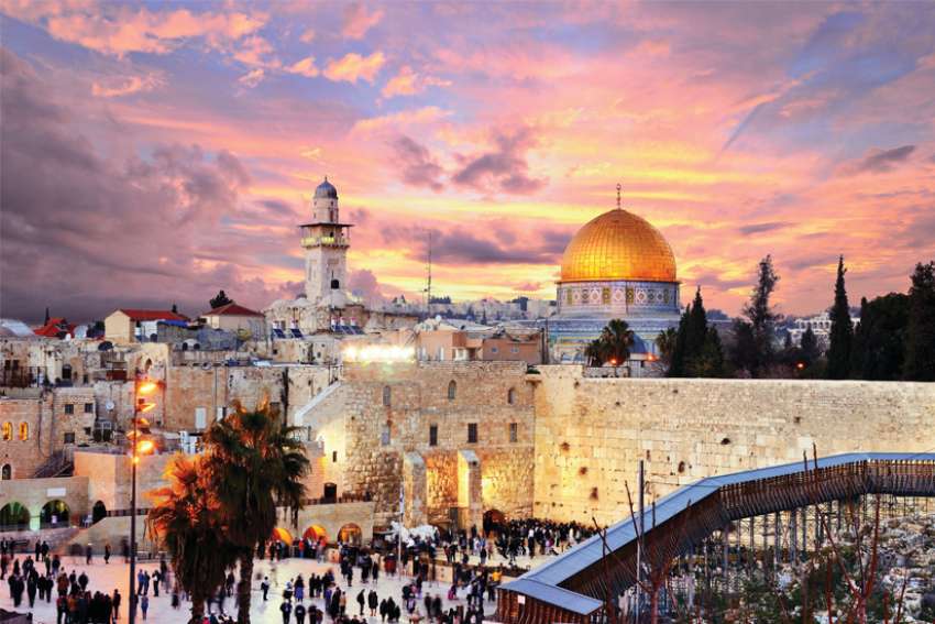 The skyline of the Old City at the Western Wall and Temple Mount in Jerusalem. Travel companies are reporting an upsurge in interest in pilgrimages.