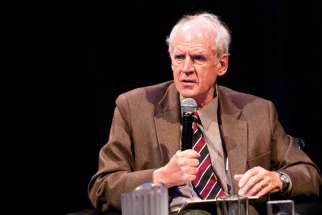 Charles Taylor says that satirical weekly Charlie Hebdo contributed to the Paris shooting situation with publishing content with no respect &#039;afforded to fellow citizens and minorities.&#039; Taylor is pictured here speaking at Isabel Bader Theatre in Toronto on Nov. 3, 2011. 