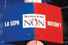 Oui/Non campaign signs dominated the Quebec landscape in 1995. The referendum resulted in a narrow victory for nationalists.