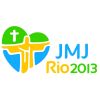 This is the Portuguese-language version of the winning logo for World Youth Day to be held in Rio de Janeiro July 23-28, 2013. Gustavo Huguenin, 25, a Brazilian from Rio de Janeiro, designed it.
