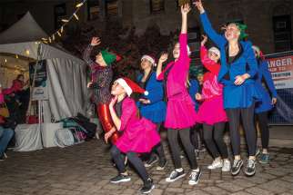 The Swansea School of Dance helped the crowd get ready for the Christmas lights to come on at the St. Joe’s Promise Festival of Lights on Nov. 20 at St. Joseph’s Health Centre in Toronto.