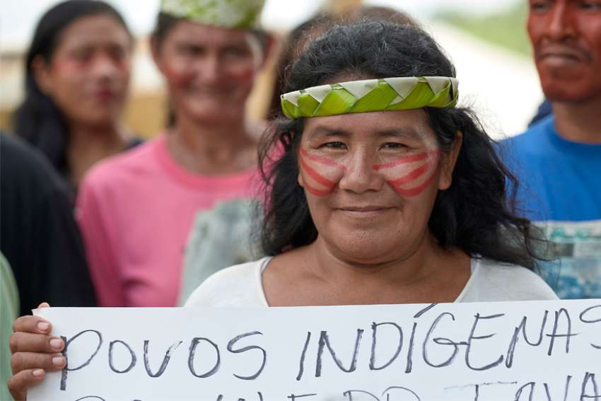 A woman in Atalaia do Norte, in Brazil&#039;s Amazon region, is seen March 27, 2019. The Pan-Amazonian Church Network, with partners in Rome, will bring more than 50 indigenous leaders to the city &quot;to guide and animate moments of spirituality, discussions and roundtables&quot; and to talk about the challenges their people face and their vision of ecology and the future during the October Synod of Bishops for the Amazon.