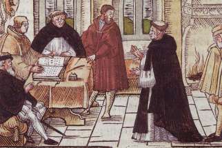 The Vatican backs a plan to name a Rome square after Martin Luther, an excommunicated German Catholic priest and theologian, a key figure in the Protestant Reformation. He is depicted on the right hand side.