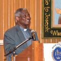 Ghanian Cardinal Peter Turkson delivering the Martin Royackers Lecture at Toronto’s Regis College Sept. 26.