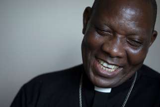 Bishop Oliver Doeme of Maiduguri, Nigeria, is pictured during a Nov. 27 interview with Catholic News Service in Washington. 