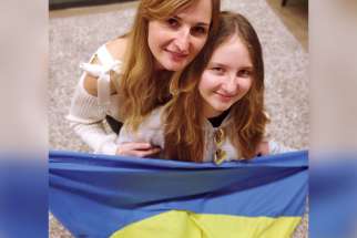 Iryna Podoprygora with her 12-year-old daughter, Alina.