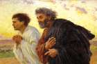 Eugène Burnand’s 1898 painting of Peter and John running to the tomb on the morning of the Resurrection. 
