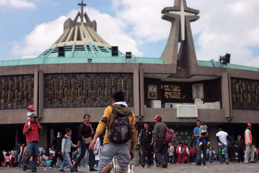 The Basilica of Our Lady of Guadalupe in Mexico City is seen Dec. 10, 2016. An explosive device was detonated outside the offices of the Mexican bishops&#039; conference, which sits directly across the street from the country&#039;s most visited religious site.