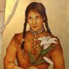 A painting of Blessed Kateri Tekakwitha by Meltem Aktas hangs in the chapel at Loyola Academy in Wilmette, Ill. Devotion to the Catholic Mohawk-Algonquin young woman has spread in North America beyond the American Indian community. She is to be canonized by Pope Benedict XVI Oct. 21.