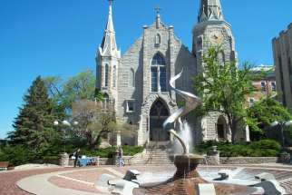 St. John&#039;s Roman Catholic Church on the Creighton University campus at Omaha, Nebraska, United States.