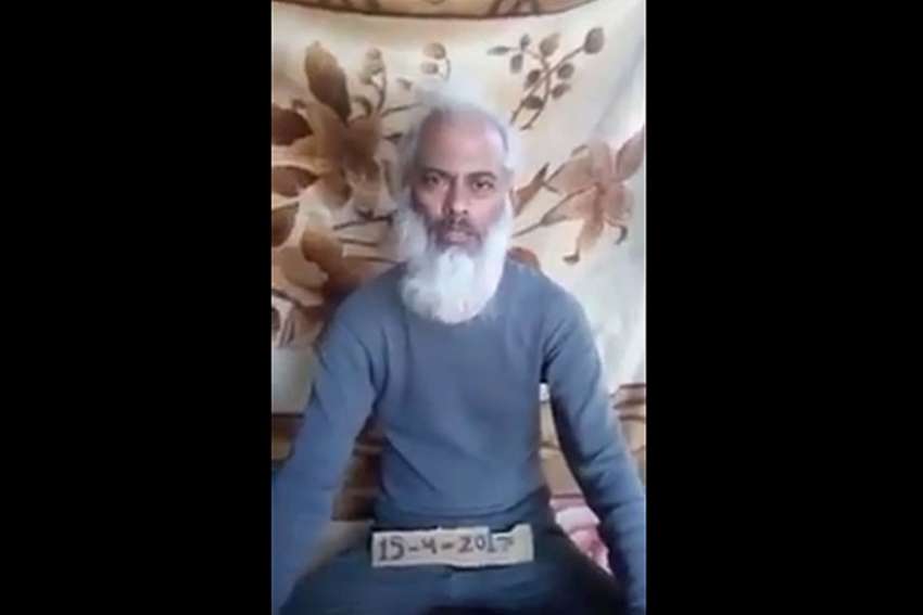Indian Salesian Father Tom Uzhunnalil, who was kidnapped in Yemen more than a year ago, is seen in a screen grab from a YouTube video.