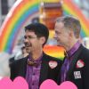 Stuart Gaffney and John Lewis, who have been together for 24 years, attend a gay pride parade in San Francisco in late June1. A letter signed by more than three dozen U.S. religious leaders objects to the specter of religious groups being forced to treat same-sex unions &quot;as if they were marriage.&quot;