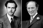 Marshall McLuhan, left, and Pierre Trudeau.