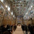 Members of the media preview the Sistine Chapel as preparations continue for the conclave March 9 at the Vatican. Cardinal electors will enter the chapel in the afternoon March 12 to begin the conclave to elect the new pope.