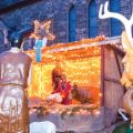 The life-sized Nativity scene outside St. Francis of Assisi parish is a tradition that dates back to the early 1970s. 