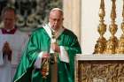 Pope Francis uses incense as he celebrates a jubilee Mass in honor of Mary in St. Peter&#039;s Square at the Vatican Oct. 9.