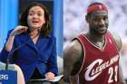 National Basketball Association superstar LeBron James, right, and Facebook chief operations officer Sheryl Sandberg has teamed up to promote gender equality. 