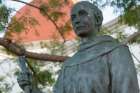 A statue of Blessed Junipero Serra is seen in 2012 outside Mission Basilica San Juan Capistrano in San Juan Capistrano, Calif. Pope Francis has announced that the friar will be canonized this year.