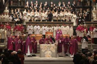 German bishops celebrate Mass in Trier Cathedral in this 2013 file photo.