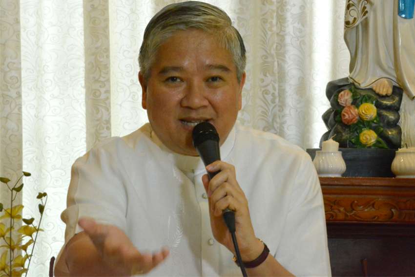 Archbishop Socrates Villegas, pictured in a July 7, 2014, photo, is one of four Philippine bishops charged with sedition. In mid-July, police filed charges of inciting sedition, cyber libel, libel and obstruction of justice against more than 40 people, including the country&#039;s vice president and 35 members of the opposition.