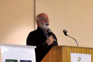Fr. Greg Boyle speaks at the “From Service to Kinship” conference in Toronto April 13. 