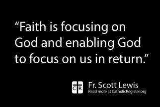 Fr. Scott Lewis writes that faith is more than just a warm feeling, it is a powerful tool that a righteous person lives their life by. 