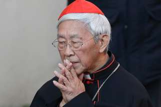 Cardinal Joseph Zen Ze-kiun, retired bishop of Hong Kong, is pictured in 2013 at Castel Gandolfo, Italy. The cardinal made a sudden decision to go to Rome on Jan. 10, 2018 to ensure that the Pope would hear his concerns regarding the Vatican&#039;s recent efforts of unification with China&#039;s communist government. 