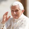 Pope Benedict XVI waves as he arrives to lead his general audience in St. Peter&#039;s Square at the Vatican April 18.