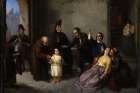 “The Kidnapping of Edgardo Mortara” painting by Moritz Daniel Oppenheim from 1862.