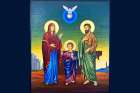 The icon of the Holy Family of Divine Will of Unity and Peace is being taken around Lebanon and will be taken to Syria, Iraq, Egypt and Jordan. The icon Family is inlaid with relics from the Basilica of the Annunciation in Nazareth, Israel.