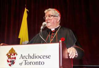 Cardinal Thomas Collins spoke to 1,800 people at the annual Cardinal&#039;s Dinner on Nov. 10 in Toronto.