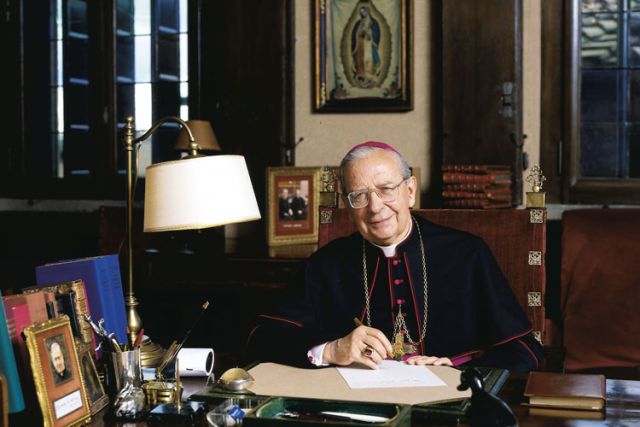 The prelature of Opus Dei announced that Bishop Alvaro del Portillo, the successor to Opus Dei founder St. Jose Maria Escriva, will be beatified Sept. 27 in Madrid. He is pictured in an undated photo.