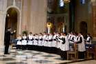 Members of the Escolania de Montserrat, one of the oldest and most venerable boys&#039; choirs in Europe, perform at the Basilica of the National Shrine of the Immaculate Conception in Washington July 2. Founded in the 13th century, the choir sings daily for pilgrims at the abbey of Santa Maria de Monserrat in Catalonia, Spain. 