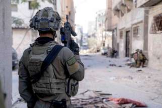 Israeli soldiers operate in the Gaza Strip Dec. 18, 2023, amid the ongoing conflict between Israel and the Palestinian militant group Hamas.
