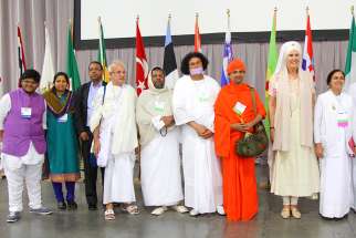 Religious leaders at the 2015 Parliament of World Religions in Salt Lake City, Utah.