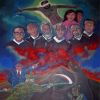 A mural by Miguel Antonio Bonilla depicts the Jesuit priests and two women who were shot to death by an elite army unit Nov. 16, 1989, at the Jesuit-run Central American University in San Salvador.