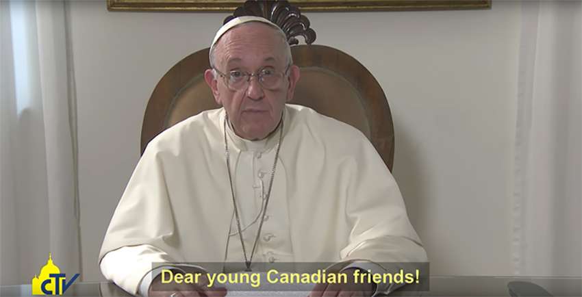 In his first ever address to Canadian youth on Oct. 22, Pope Francis urges young people to build bridges, spread the gospel message and to let Jesus Christ lead our lives.