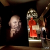 Pope John Paul II&#039;s cardinal vestments are seen in a special exhibit on the life and ministry of the Polish pope in the Carlo Magno Hall at the Vatican April 28. 