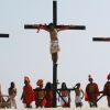 Penitents are nailed to a wooden cross as part of a voluntary ritual on Good Friday in the town of San Pedro Cutud in Pampanga province, near Manila, Philippines