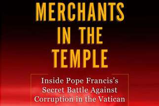Merchants in the Temple is Italain journalist Gianluigi Nuzzi&#039;s second book based on leaked documents from the Vatican. Photo courtesy of Catholic News Service.